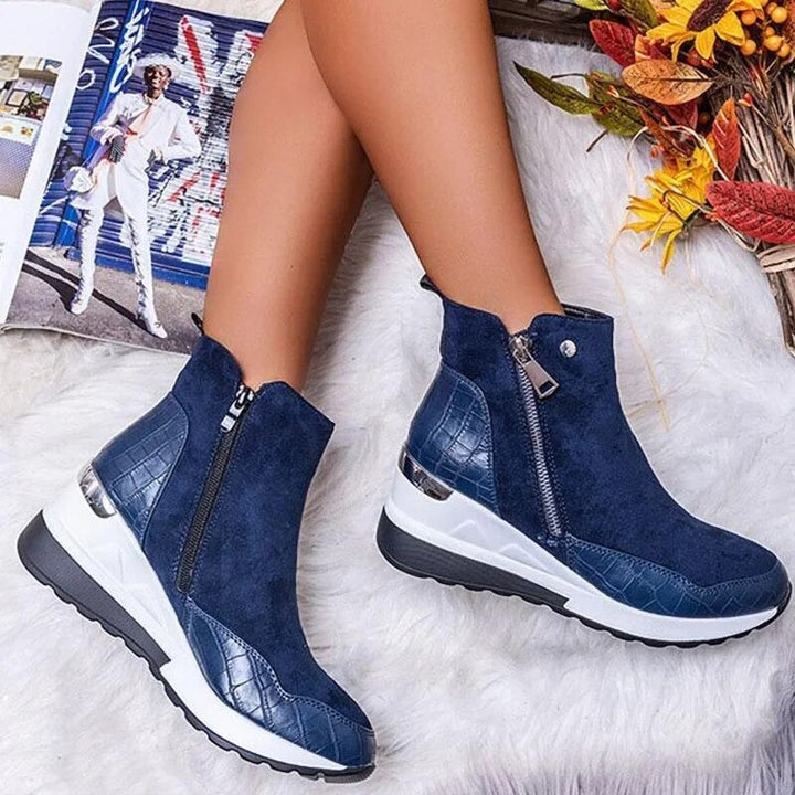 Casual Vegan Leather Ankle Boots with Zipper and Heel for Women | Perfect for Casual Days