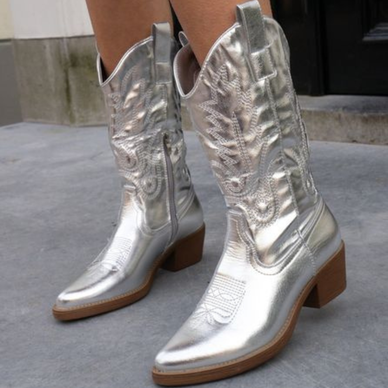 Casual Western Cowboy Ankle Boots with Heel for Women | Perfect for Casual Days