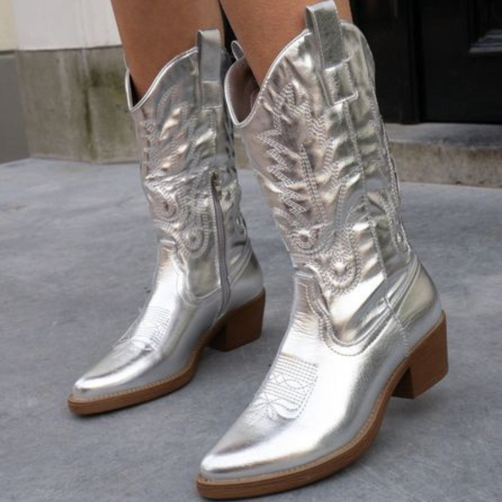 Casual Western Cowboy Ankle Boots with Heel for Women | Perfect for Casual Days