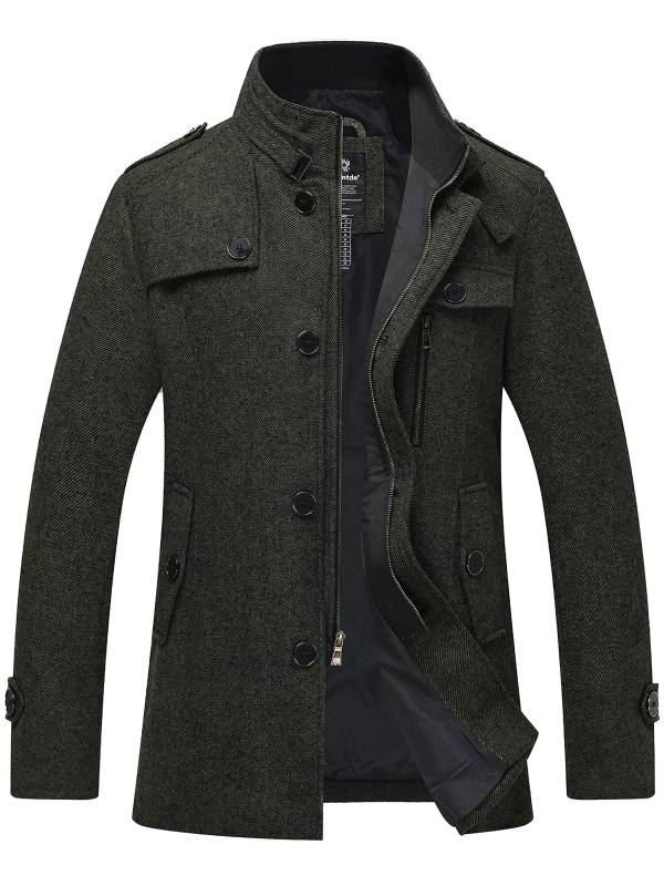 Comfortable Woolen Coat With Zipper and Buttons For Men | Ideal for Winter