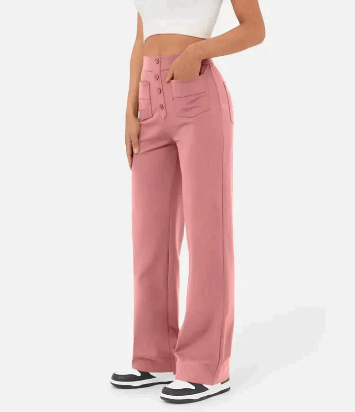 Aveline - Women's High Waist Trousers - Casual - Timeless Style - Everyday Wear