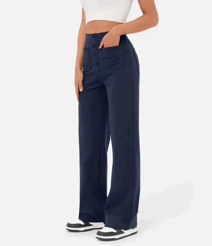 Aveline - Women's High Waist Trousers - Casual - Timeless Style - Everyday Wear