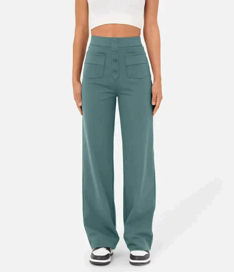 Aveline - Women's High Waist Trousers - Casual - Timeless Style - Everyday Wear