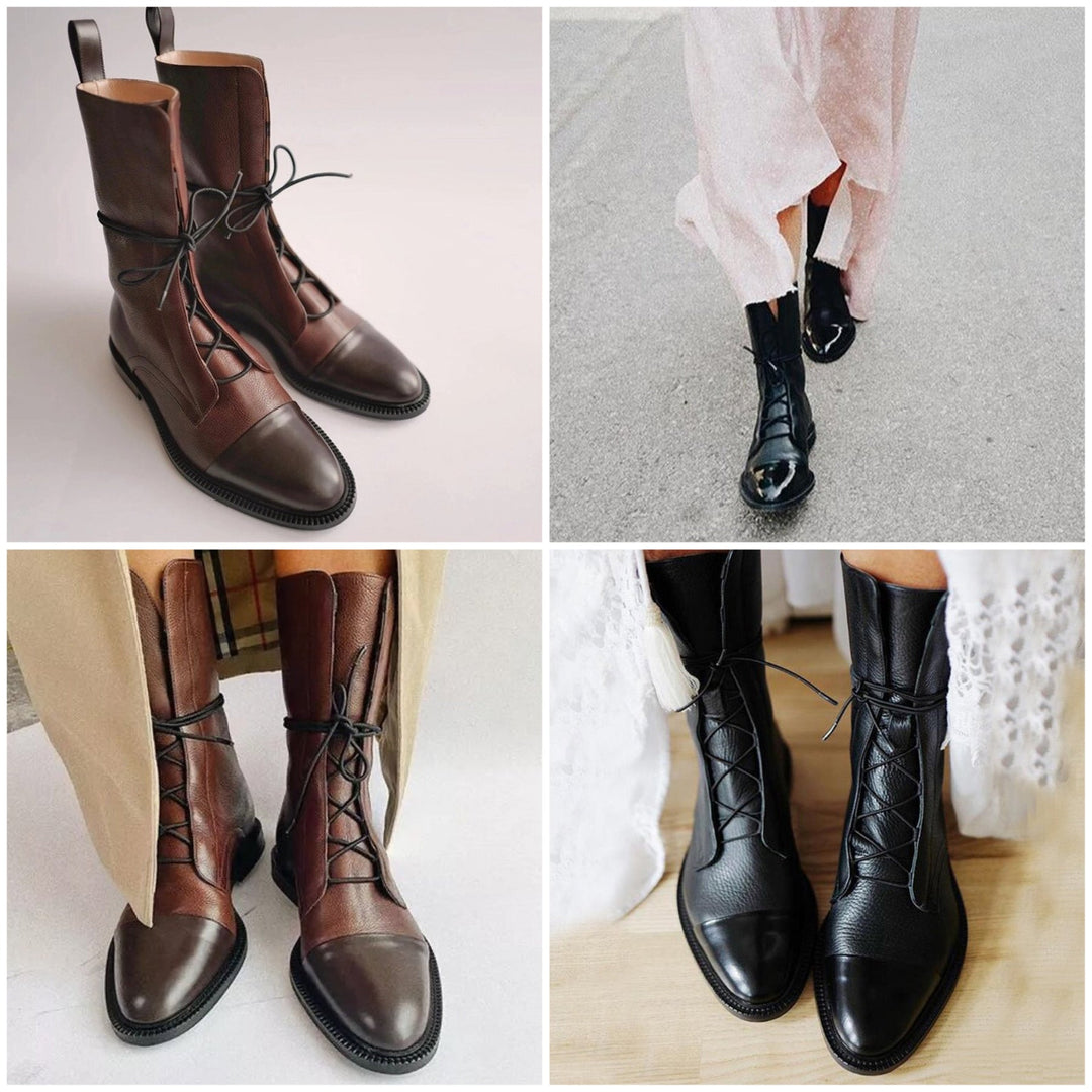 Classic Stylish Vegan Smooth Leather Ankle Boots for Women | For Winter