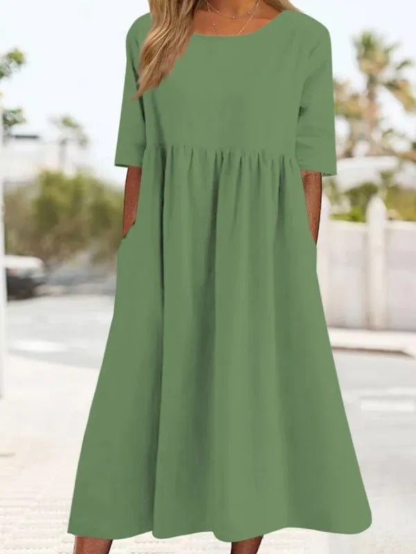 Millie - Midi Dress with Half Sleeves