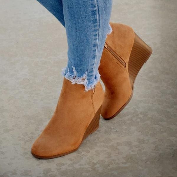 Elegant High Heel Ankle Boots with Suede Look for Women | Ideal for Everyday Wear