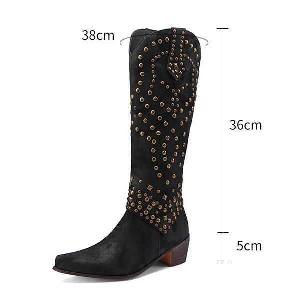 Vegan Leather Western Cowboy Boots with Heel for Women | Perfect for Everyday Wear