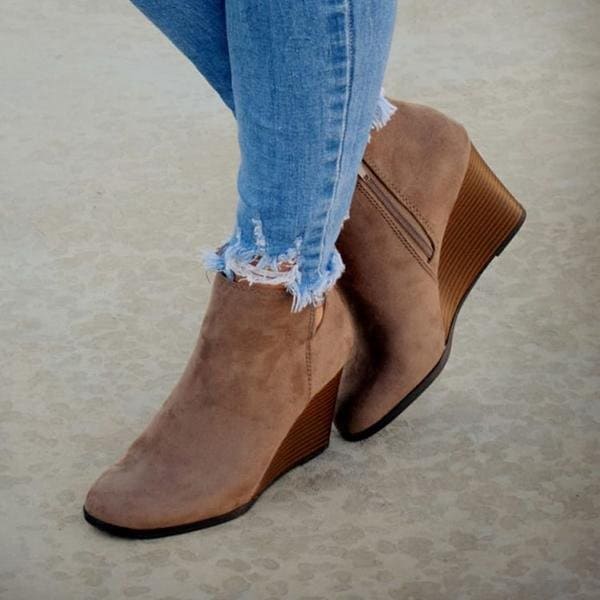 Elegant High Heel Ankle Boots with Suede Look for Women | Ideal for Everyday Wear