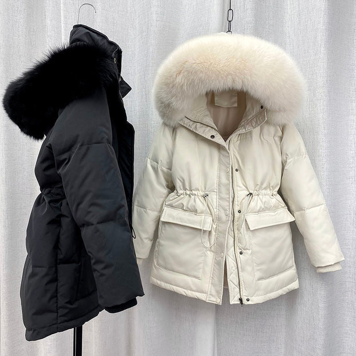 Elegant Winter Parka Jacket with Fur Hood for Women | Ideal for Winter