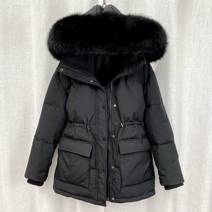 Elegant Winter Parka Jacket with Fur Hood for Women | Ideal for Winter