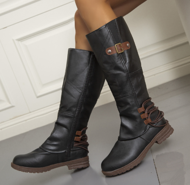 Knee High Vegan Leather Boots with Heel for Women | Perfect for Casual Days