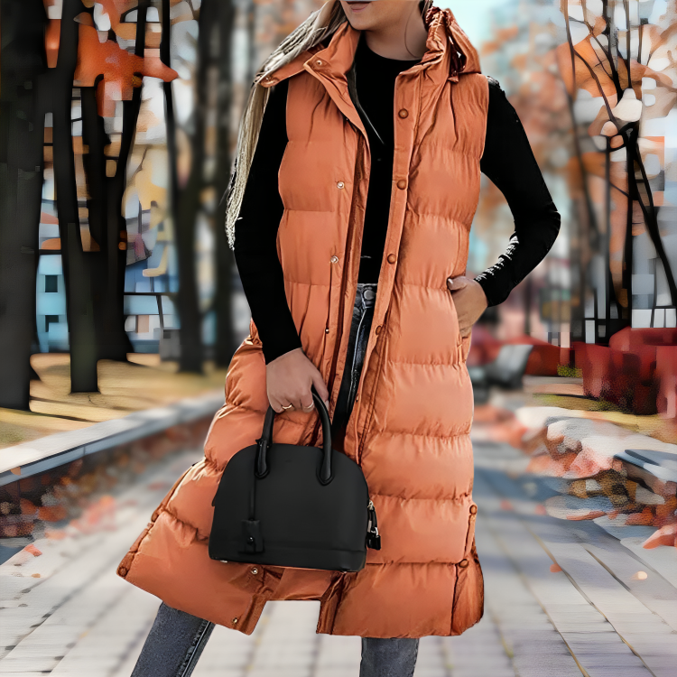 Stylish Sleeveless Long Down Parka for Women | Perfect for Winter