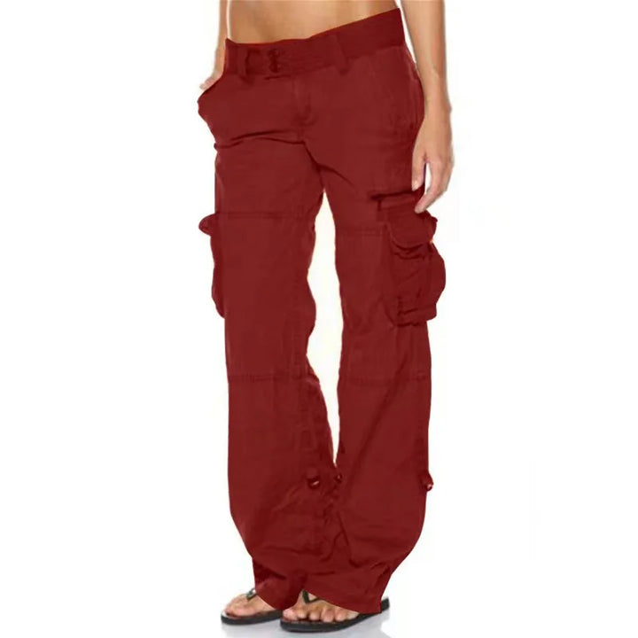 Hailey - Women's Low Waist Cargo Trousers - Casual - Trendy - Ideal for Fall