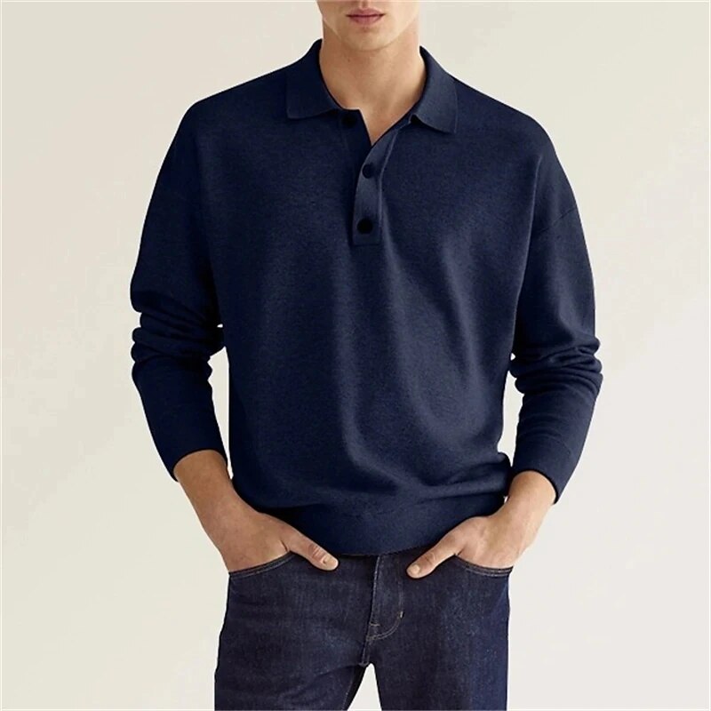 Serlene - LONG SLEEVED POLO SHIRT - MAXIMUM ELEGANCE AND COMFORT