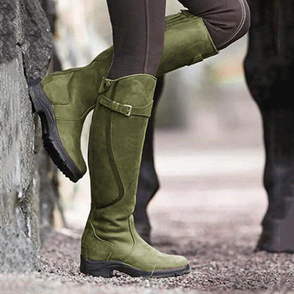 Long Warm Cowgirl Boots with Wool for Women | Perfect for Outdoor Activities